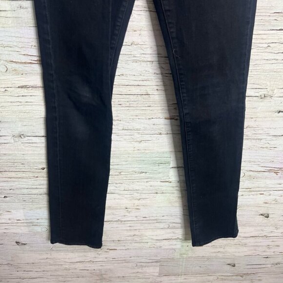 7 For All Mankind Jeans Womens 25 black Straight Leg - Picture 2 of 7
